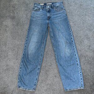 LEVI'S RE-RELEASE BIG E BAGGY DAD ULTRA WIDE LEG BLUE DENIM JEANS  EUC - W25 L32